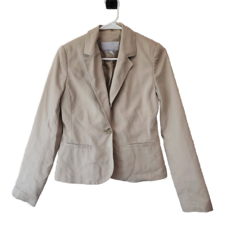 Old Navy Women Beige Blazer Size Small